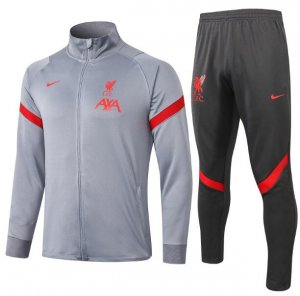 2020-21 Liverpool Light Grey Training Kits Jacket with Pants