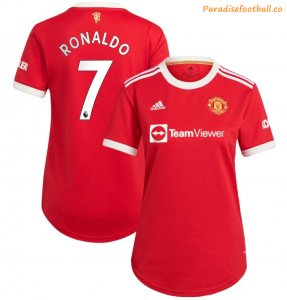 2021-22 Manchester United Women Home Soccer Jersey Shirt Ronaldo #7