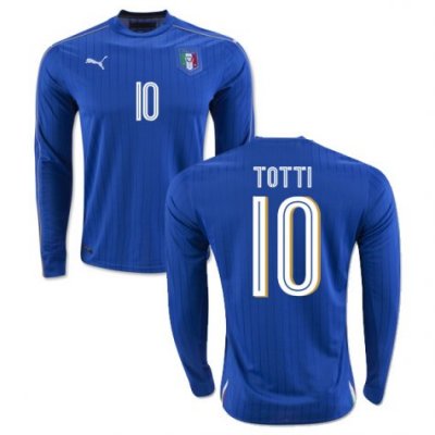 2016 Italy 10 Totti LS Home Soccer Jersey