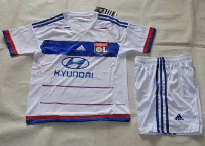 Kids LYON 2015-16 Home Soccer Shirt with Shorts