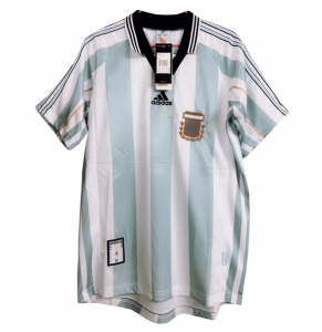 1998 Argentina Retro Home Soccer Jersey Shirt