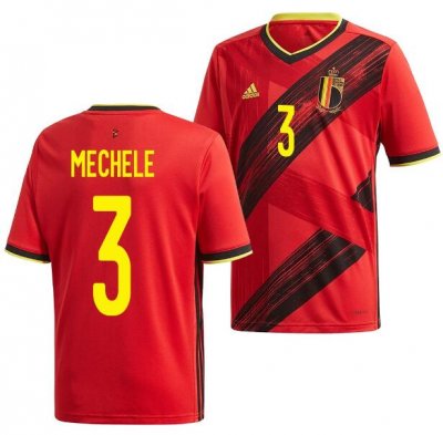 2020 EURO Belgium Home Soccer Jersey Shirt Brandon Mechele #3