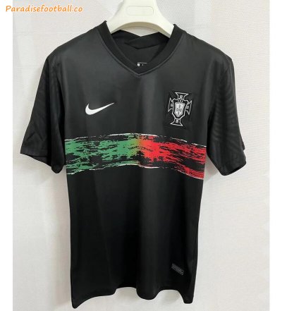 2022 Portugal Black Soccer Jersey Shirt