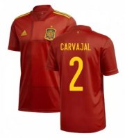 2020 EURO Spain Home Soccer Jersey Shirt CARVAJAL 2