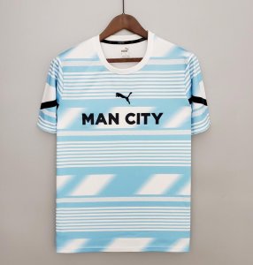 2022-23 Manchester City Blue Pre-Match Training Shirt