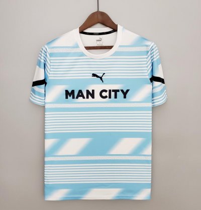 2022-23 Manchester City Blue Pre-Match Training Shirt
