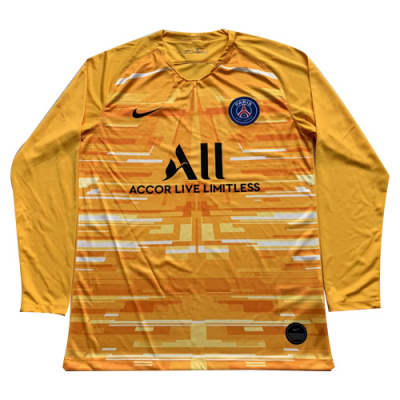 2019-20 Psg Long Sleeve Goalkeeper Yellow Soccer Jersey Shirt