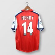 2000-02 Arsenal Retro Home Soccer Jersey Shirt Henry #14