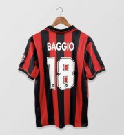 1996-97 AC Milan Retro Home Soccer Jersey Shirt Baggio #18