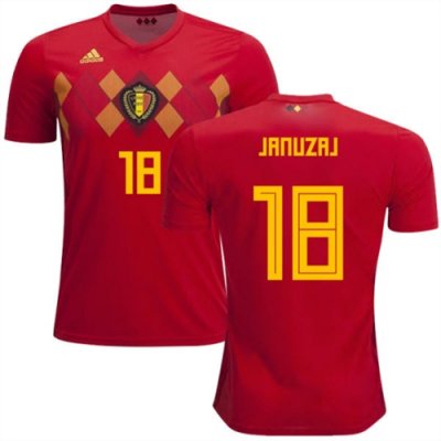 2018 World Cup Belgium Home Soccer Jersey Shirt Adnan Januzaj #18
