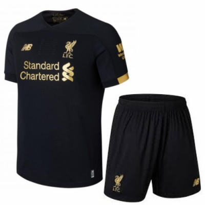 2019-20 Liverpool Black Goalkeeper Soccer Jersey Kit (Shirt + Shorts)