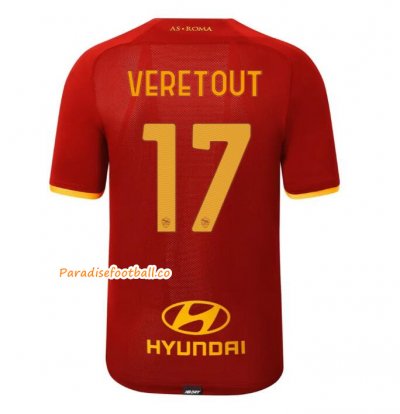 2021-22 AS Roma Home Soccer Jersey Shirt with VERETOUT 17 printing