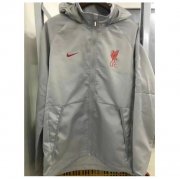 2021-22 Liverpool Light Grey Windbreaker Hoodie Jacket