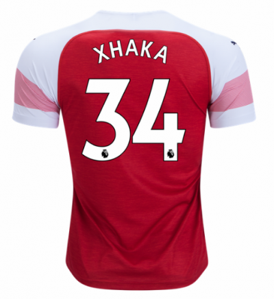 2018-19 Arsenal Home Soccer Jersey Shirt Granit Xhaka #34