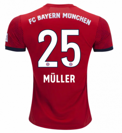 2018-19 Bayern Munich Home Soccer Jersey Shirt Thomas Muller #25