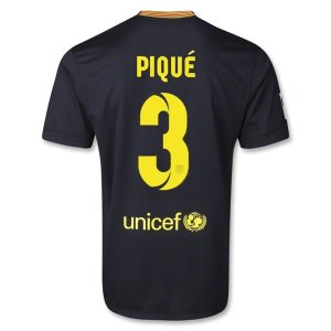 13-14 Barcelona #3 PIQUE Away Black Soccer Jersey Shirt 13-14 Barcelona #3 PIQUE Away Black Soccer Jersey Shirt