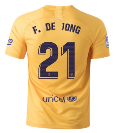 2019-20 Barcelona Fourth Soccer Jersey Shirt Frankie de Jong #21