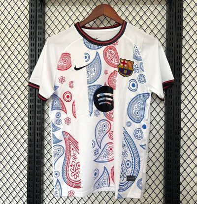 2025-26 Barcelona White Special Soccer Jersey Shirt