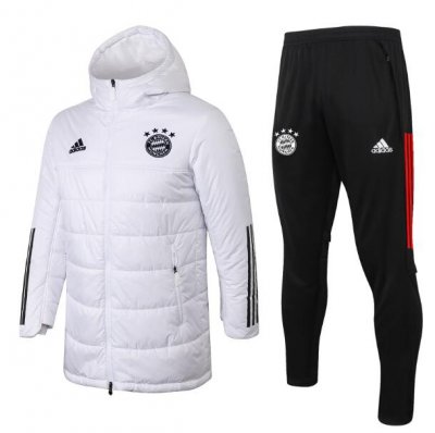 2020-21 Bayern Munich White Cotton Coat Suits with Pants