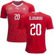 2018 World Cup Switzerland Home Soccer Jersey Shirt Johan Djourou #20