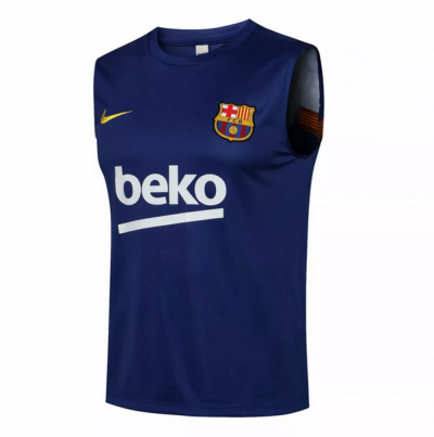2021-22 Barcelona Blue Soccer Vest T-Shirt