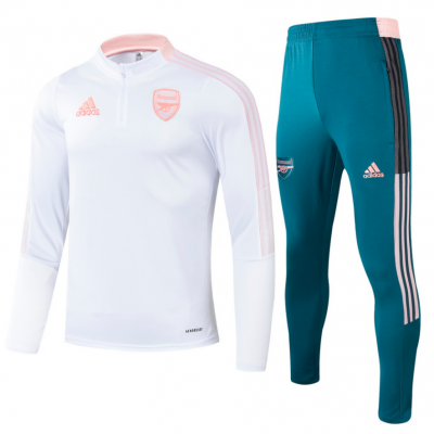 2021-22 Arsenal White Training Kits Sweatshirt with Pants