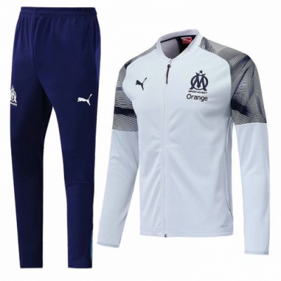 2018-19 Marseille White Soccer training Jacket Suits and Pants