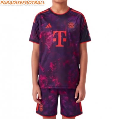 2026-27 Bayern Munich Third Champiosns League Kids Soccer Kits Shirt With Shorts