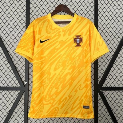 2024 Euro Cup Portugal Orange Goalkeeper Soccer Jersey Shirt