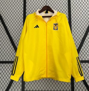2023-24 Tigres Yellow Hoodie Windbreaker Jacket