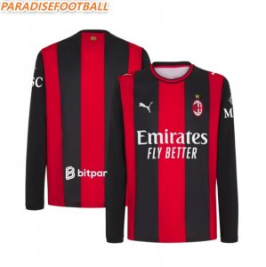 2026-27 AC Milan Home Long Sleeve Soccer Jersey Shirt