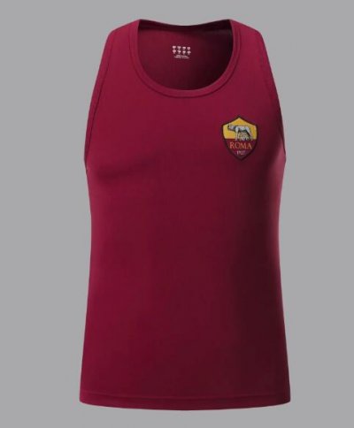 2020-21 Roma Red Wide-Back Vest Soccer Jersey Shirt