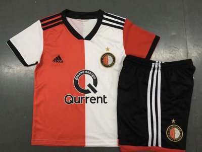 2018-19 Kids Feyenoord Home Soccer Shirt With Shorts