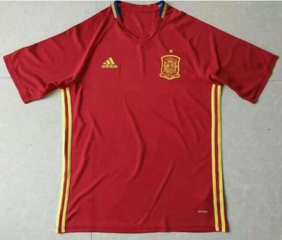 2016 Euro Spain Red-Yellow Training Shirt