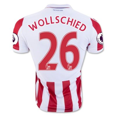 2016-17 Stoke City 26 WOLLSCHIED Home Soccer Jersey