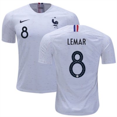 2018 World Cup France Away Soccer Jersey Shirt Thomas Lemar #8