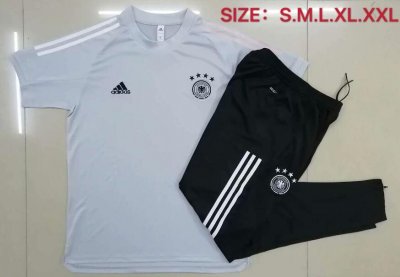 2020 Germany Light Grey Short Training Kits Shirt + Pants