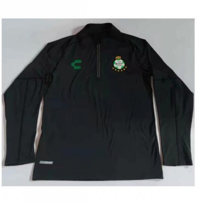 2020-21 Santos Laguna Black Training Kits Sweatshirt with Pants