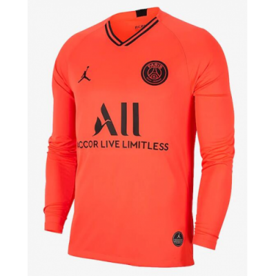 2019-20 Psg Air Jordan Long Sleeve Away Soccer Jersey Shirt