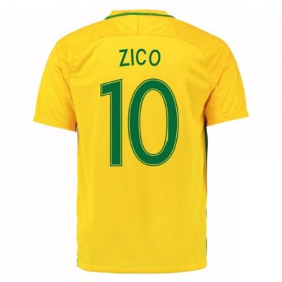 2016 Brazil Zico 10 Home Soccer Jersey