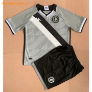 Kids Vasco da Gama 2021-22 Goalkeeper Grey Soccer Kits Shirt With Shorts