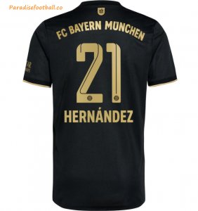 2021-22 FC Bayern Munchen Away Soccer Jersey Shirt with Hernández 21 printing