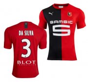 2019-20 Stade Rennais Home Soccer Jersey Shirt Damien Da Silva #3