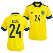 2020 EURO Sweden Home Soccer Jersey Shirt Albin Ekdal #24