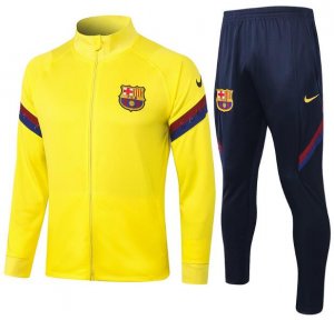 2020-21 Barcelona Yellow Training Suits Jacket and Trousers
