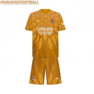 2026-27 AC Milan Goalkeeper Kids Gold Soccer Kits Shirt with Shorts