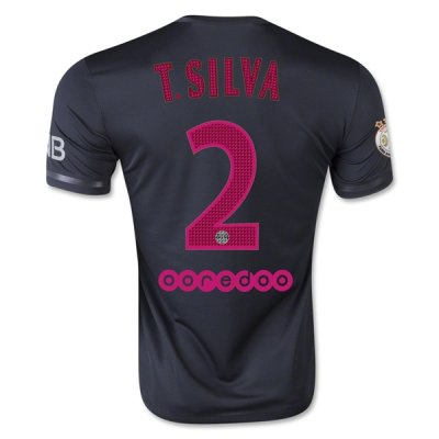 2015-16 PSG T. SILVA #2 Third Soccer Jersey