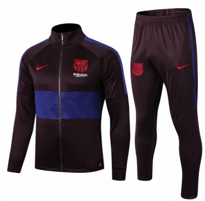 2019-20 Barcelona Purple High Neck Training Kits Jacket with pants