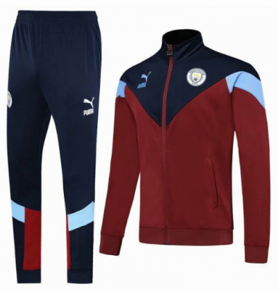 2019-20 Manchester City Red Training Kits (Jacket+Pants)