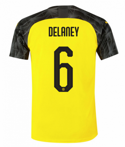 2019-20 Borussia Dortmund Cup Home Soccer Jersey Shirt Delaney 6